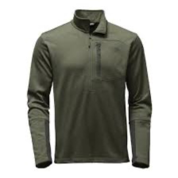 The North Face Green Quarter Zip Pullover Fleece Long Sleeve Top Men’s Size M - Picture 1 of 10